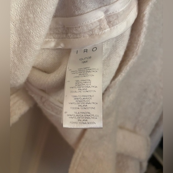 IRO Iquitos Boucle Jacket in White, Size 42/8 - Picture 11 of 12